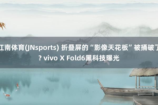 江南体育(JNsports) 折叠屏的“影像天花板”被捅破了? vivo X Fold6黑科技曝光